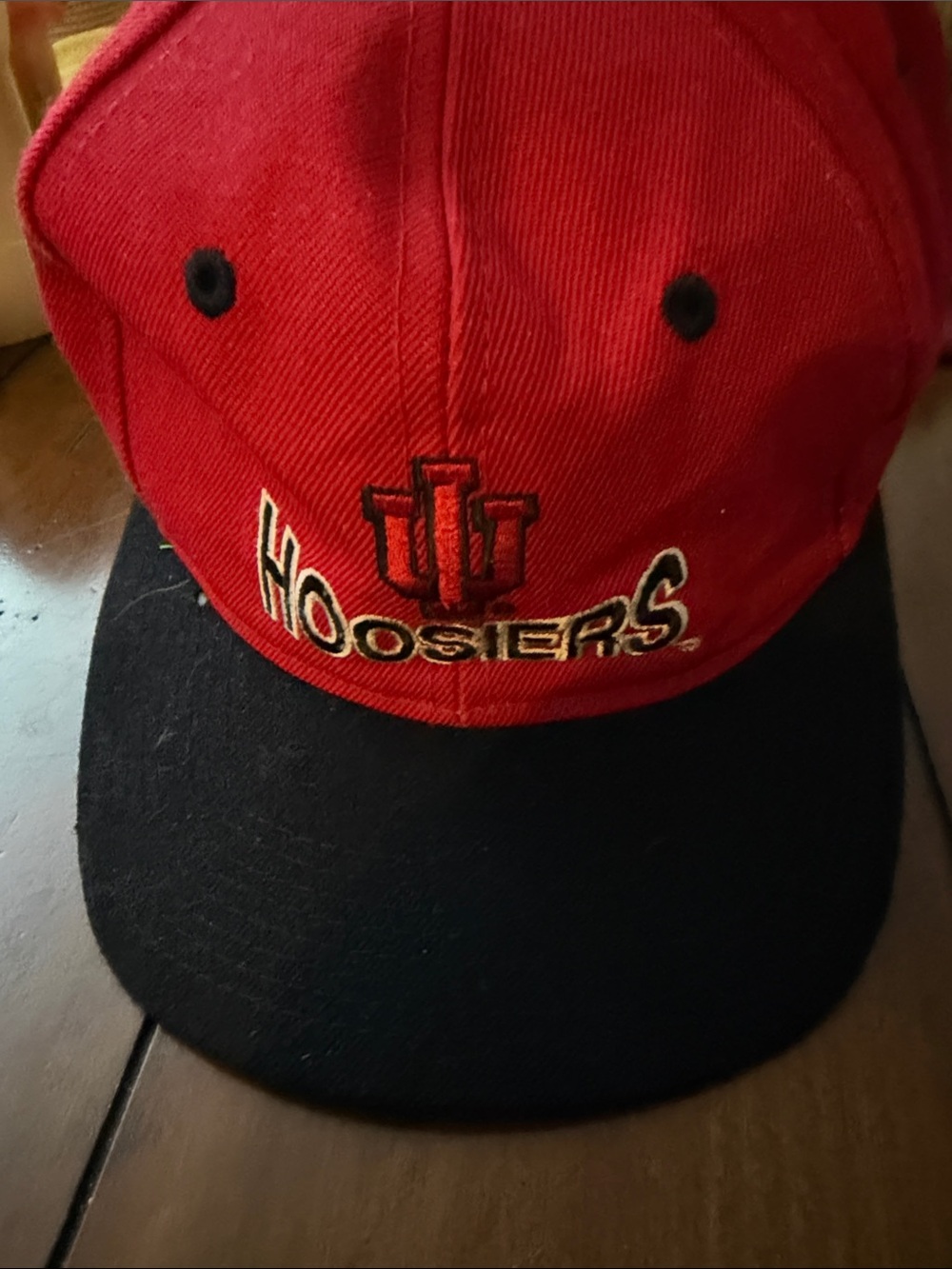 Indiana Hoosiers Red and Black Snapback Hat